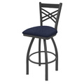 Holland Bar Stool Co 25" Swivel Counter Stool, Pewter Finish, Graph Anchor Seat 82025PW014
